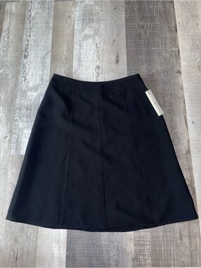 ✔️NWT Kate Hill Black A-Line Panel Skirt